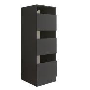 Interiax WASHWALL 'Mary' Wasmachine Wasmandkast Antraciet - Wassorteerkast - 162x50x67.5 cm