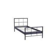 Interiax Lucas Bed - Metal Donkergrijs - 90x200 cm - Including Slatted Base