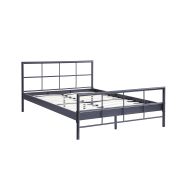 Interiax Lucas Bed - Metaal Donkergrijs - 140x200 cm - Inclusief Lattenbodem