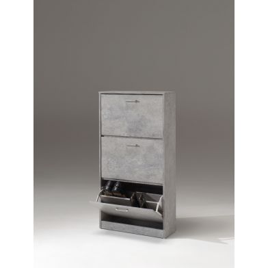 Meuble à Chaussures 'Carini' 3 Tiroirs Béton
