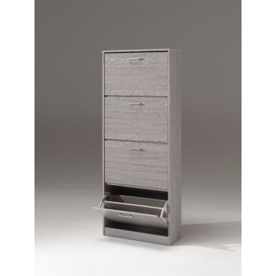 Schoenkast 'Carini' 4 Laden Grijze Eik