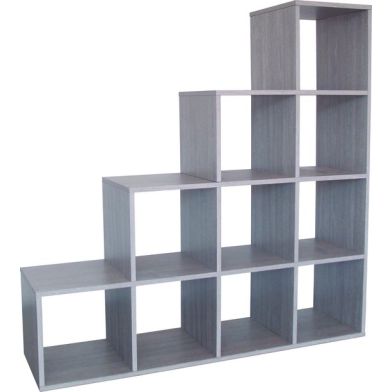 Rousseau - Vakkenkast / Roomdivider - Grijs - 141x39x141 cm