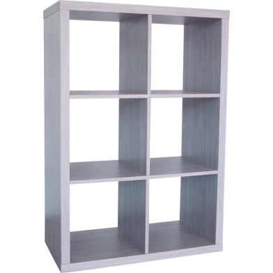 Rousseau - Meuble à Cases / Séparateur de Pièce - Gris - 75x39x110 cm