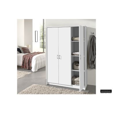 Wardrobe 'Ray' 3 Doors White (180x120x54cm)