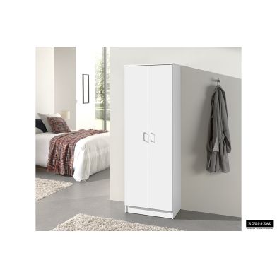 Rangeerkast 'Ray' 2 Deuren en 4 Legplanken Wit (180x60x40cm)