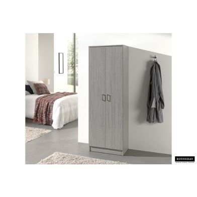 Storage Cabinet 'Ray' 2 Doors and 4 Shelves Grey Oak (180x60x40cm)