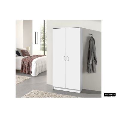 Rangeerkast 'Ray' 2 Deuren en 4 Legplanken Wit (180x80x40cm)