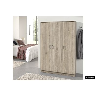 Storage Cabinet 'Ray' 3 Doors and 4 Shelves Sonoma (180x120x40cm)