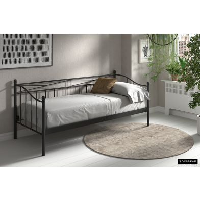 Bedzetel 'Sablo' Zwart 90x200 Met Lattenbodem