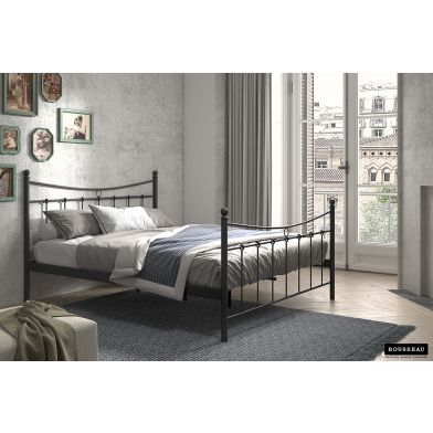 Bed 'Sacha' Zwart 160x200 Met Lattenbodem