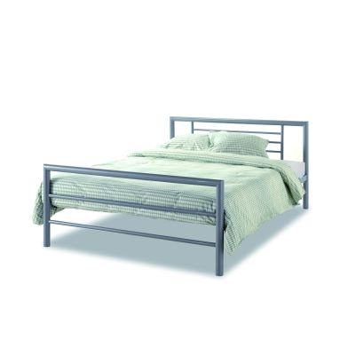 Bed 'Sandro' Grijs 140x200 Met Lattenbodem 