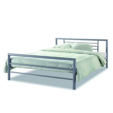 Bed 'Sandro' Grijs 160x200 Met Lattenbodem