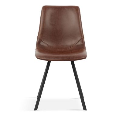 Interiax Eetkamerstoel Cilou PU Bruin