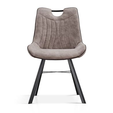  Interiax Eetkamerstoel Ida Micro Fiber PU Grijs