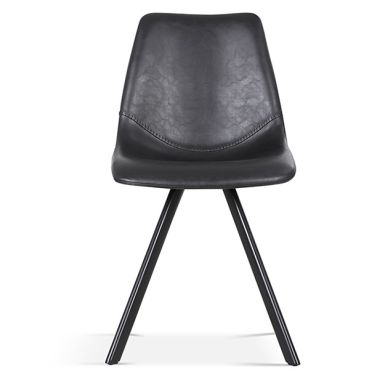 Interiax Eetkamerstoel Anna PU Zwart