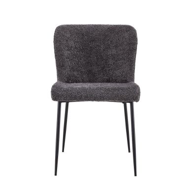 Interiax Dining Chair Flo Bouclé Dark Grey