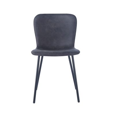 Interiax Dining Chair Jade PU Dark Grey