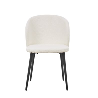 Interiax Dining Chair Livia Bouclé White