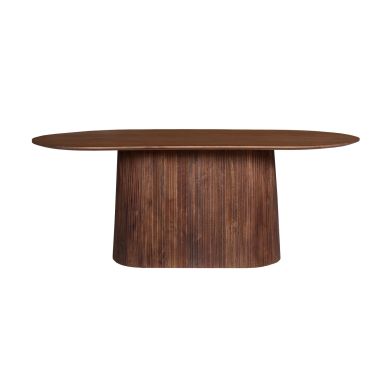 Interiax Dining Table 'Camille' Oval 200 cm - Mango Wood Brown - 200x100x76 cm