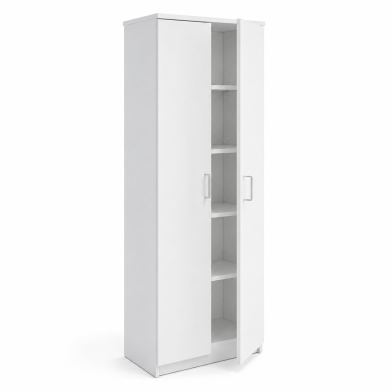 Interiax Storage Cabinet - Wardrobe 'Amelie' - 2 Doors & 4 Shelves | White | 180x60x40 cm