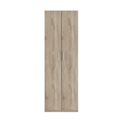 Interiax Opbergkast - Kledingkast 'Mila' - 2 Deuren & 4 Legplanken | Sonoma Eik | 180x60x42 cm