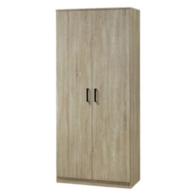 Interiax Kledingkast 'Lucas' 2-Deurs Sonoma Eik (184x80x42) 