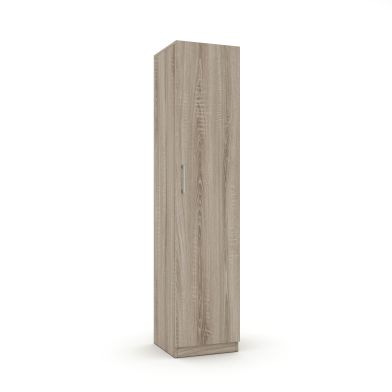 Interiax Storage Cabinet - Wardrobe 'Mila' - 1 Door & 4 Shelves | Sonoma Oak | 180x40x42 cm