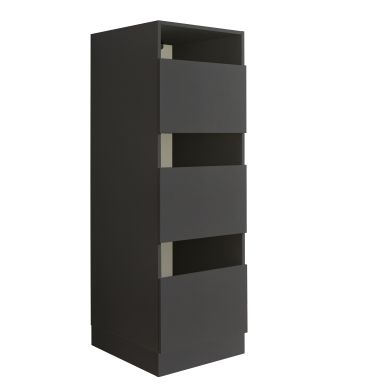 Interiax WASHWALL 'Mary' Washing Machine Laundry Basket Cabinet Anthracite - Laundry Sorter Cabinet - 162x50x67.5 cm