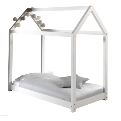 Peuterbed Huis 70x140 Wit