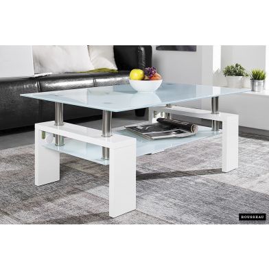 Salontafel Alana Rechthoekig Hoogglans wit