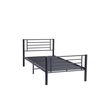 Interiax Otis Bed Metaal Donkergrijs met lattenbodem ( 90 x 200 cm)