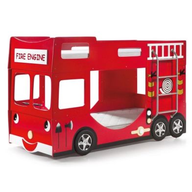 Fire Truck Bunk Bed - Red - Children's Bed