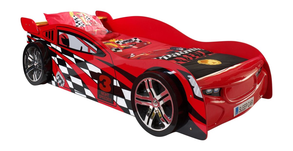 Night Speeder Autobed - Rood - Kinderbed