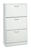 Meuble à Chaussures 'Carini' 3 Tiroirs Blanc miniature