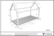 Lit Cabane 90x200 Blanc miniature