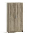 Interiax Storage Cabinet - Wardrobe 'Aurora' – 2 Doors & 4 Shelves | Sonoma Oak | 148x72x36 cm thumbnail