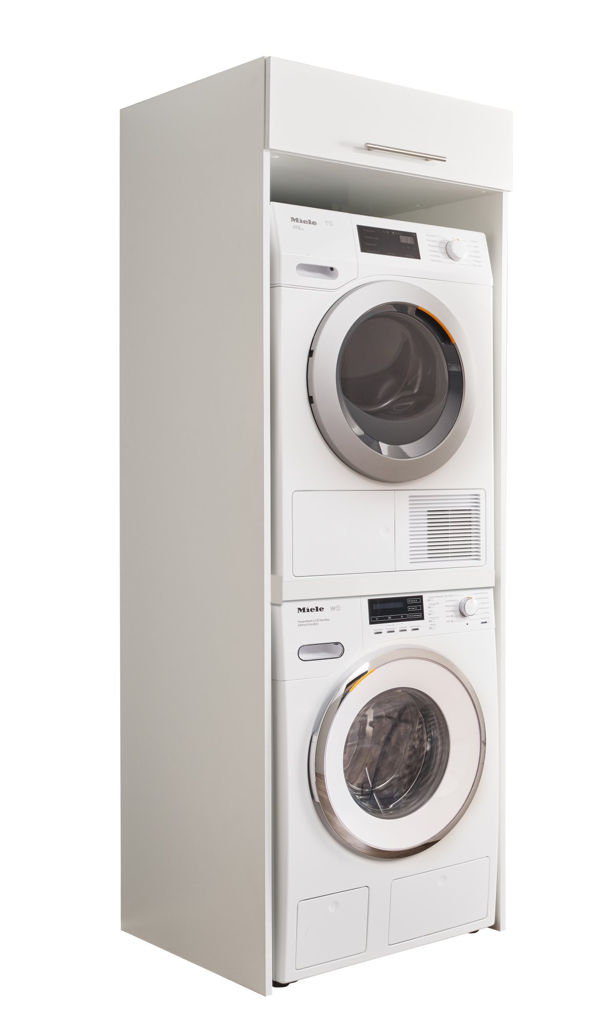 Interiax WASHWALL 'Mary' Wasmachine Ombouwkast Wit - Ombouw Meubel voor Droogkast - Met opbergkast - 200x67.5x67.5 cm
