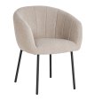Interiax Dining Chair 'Alina' Bouclé Beige thumbnail