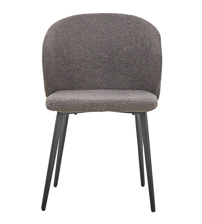 Interiax Chaise de salle à manger Livia Bouclé Gris
