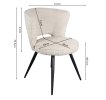 Interiax Chaise de salle à manger Nora Bouclé Ecru miniature