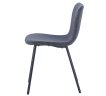 Interiax Chaise de salle à manger Jade PU Gris foncé miniature