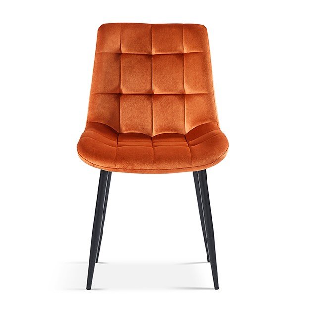 Interiax Chaise de salle à manger Lucy Velours Orange