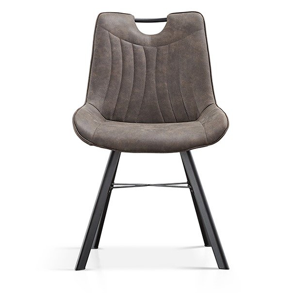Interiax Eetkamerstoel Ida Micro Fiber PU Donkergrijs