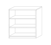 Bookcase 'Spacio' 2 Shelves Grey Oak (84x72x36cm) thumbnail