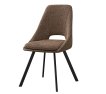 Interiax Dining Chair Ada Bouclé Sand Back PU Brown thumbnail