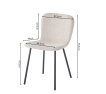 Interiax Chaise de salle à manger Jade Bouclé Sable miniature