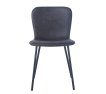 Interiax Chaise de salle à manger Jade PU Gris foncé miniature