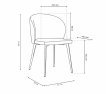 Interiax Dining Chair Livia Fabric Dark Grey thumbnail