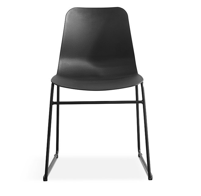 Interiax Chaise de salle à manger June PP Noir