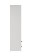 Interiax Wardrobe 'Lena' – 2 Doors, 2 Drawers, 1 Hanger, Mirror & 1 Shelf | White | 185x80x52cm thumbnail